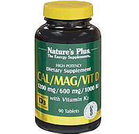 Natures Plus: Calcium-Magnesium-Vitamin D3 w-K2 180ct