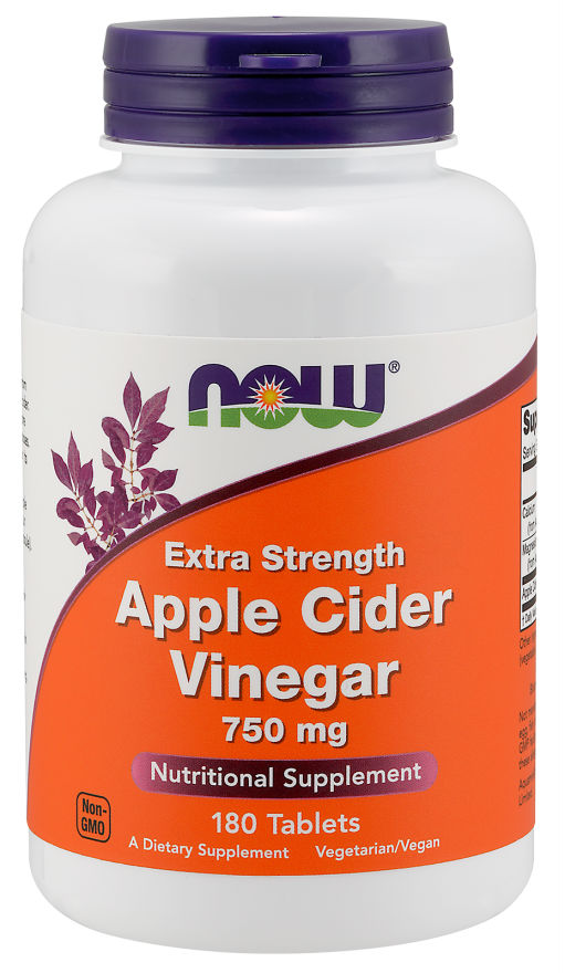 NOW: Extra Stregnth Apple Cider Vinegar 750mg 180 Tabs