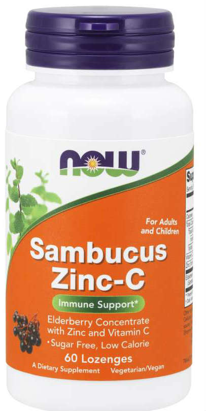 Sambucus Zinc-C Lozenges 60 Lozenges from NOW