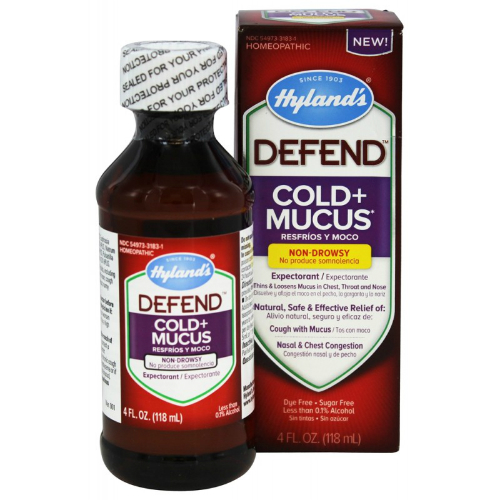 HYLANDS: Defend Cold Plus Mucus 4 oz