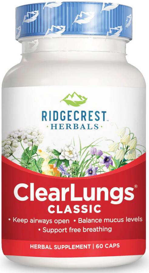 RIDGECREST HERBALS: ClearLungs (Red) 60 caps