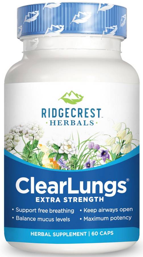 RIDGECREST HERBALS: ClearLungs Extra Strength 60 caps