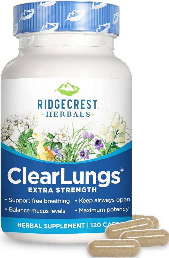 RIDGECREST HERBALS: ClearLungs Extra Strength 120 caps