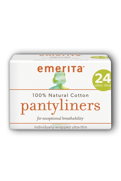 Emerita: Cotton Ultra Thin Pantyliners Individually Wrapped 24 ct Pad