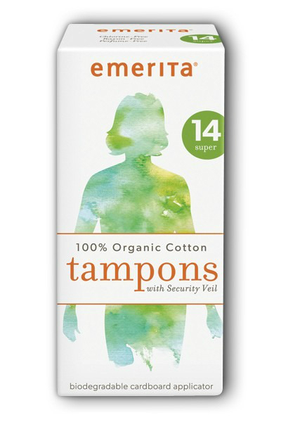 Emerita: Organic Cotton Super Applicator Tampons 14 ct