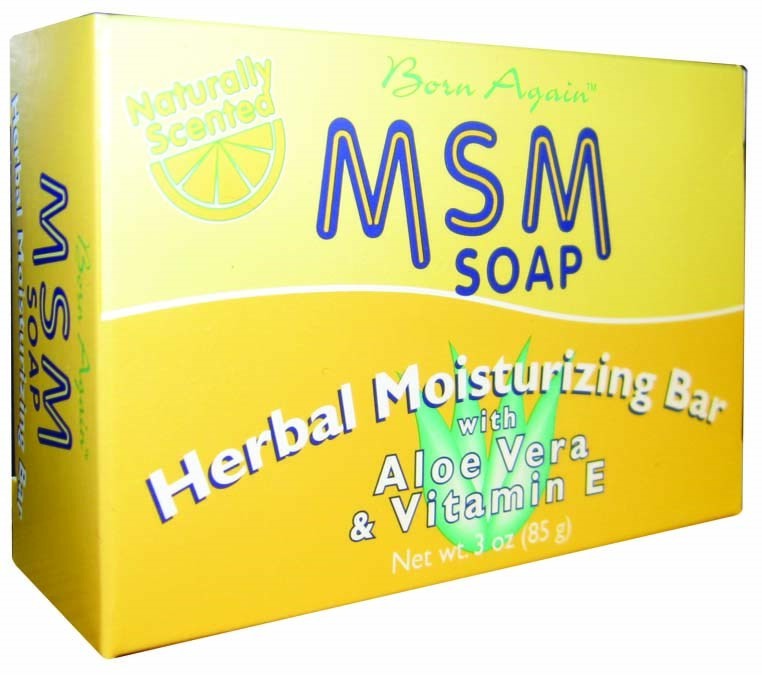 AT LAST NATURALS: MSM Herbal Moisturizing Bar Soap 3 oz