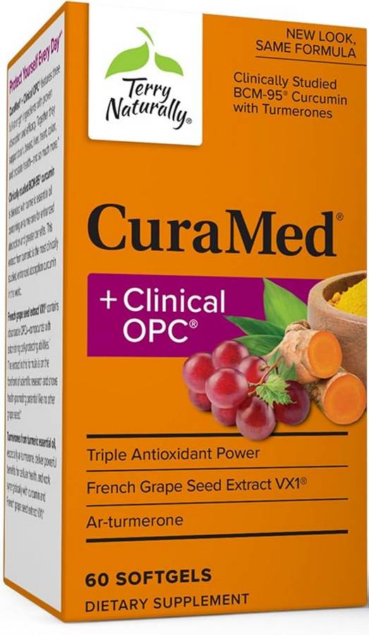 Europharma / Terry Naturally: CuraMed Plus OPC Grape Seed Extract 60 Softgels