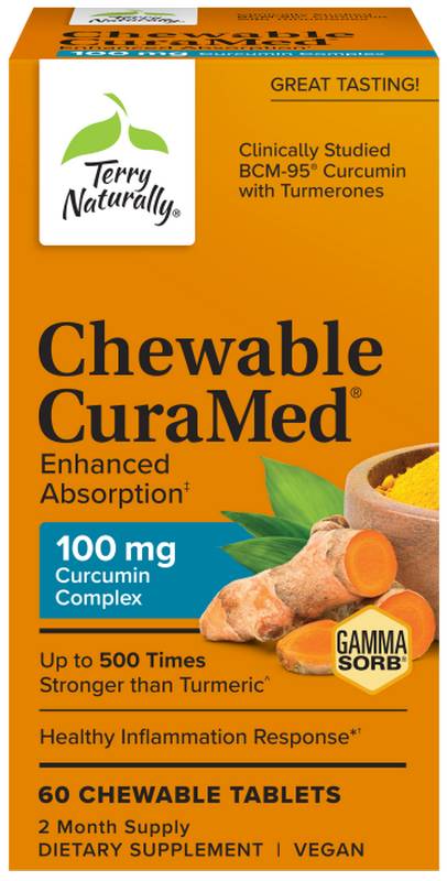 Europharma / Terry Naturally: CuraMed 100mg Chewable 60 Tablets