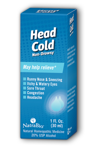 NATRA-BIO/BOTANICAL LABS: Head Cold Relief 1 fl oz