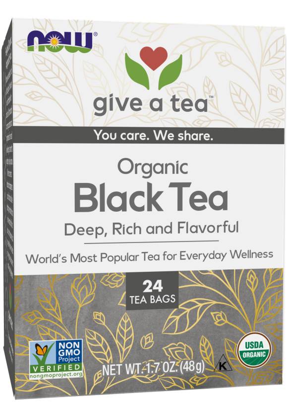 NOW: Boldly Black Tea Organic 24 tea bags