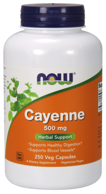 NOW: CAYENNE 500mg  250 CAPS 250 CAPS