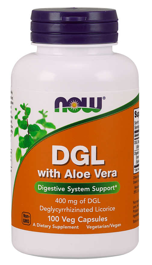 NOW: DGL with Aloe Vera 100 Veg Caps