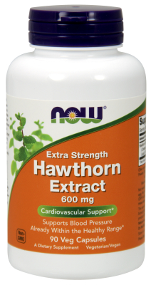 NOW: Hawthorn Extract 600mg Extra Strength 90 Veg Caps
