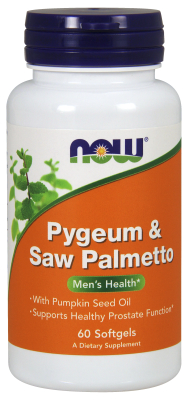 NOW: PYGEUM & SAW PALM EXT 25  80mg  60 SGELS 1