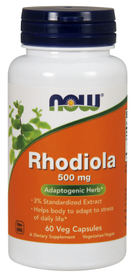 NOW: RHODIOLA 500MG 3PCT EXTRACT 60 VCAPS