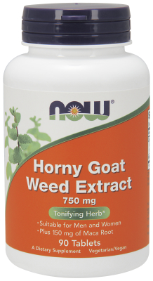 NOW: Horny Goat Weed Extract 750mg With Maca 90 Tabs