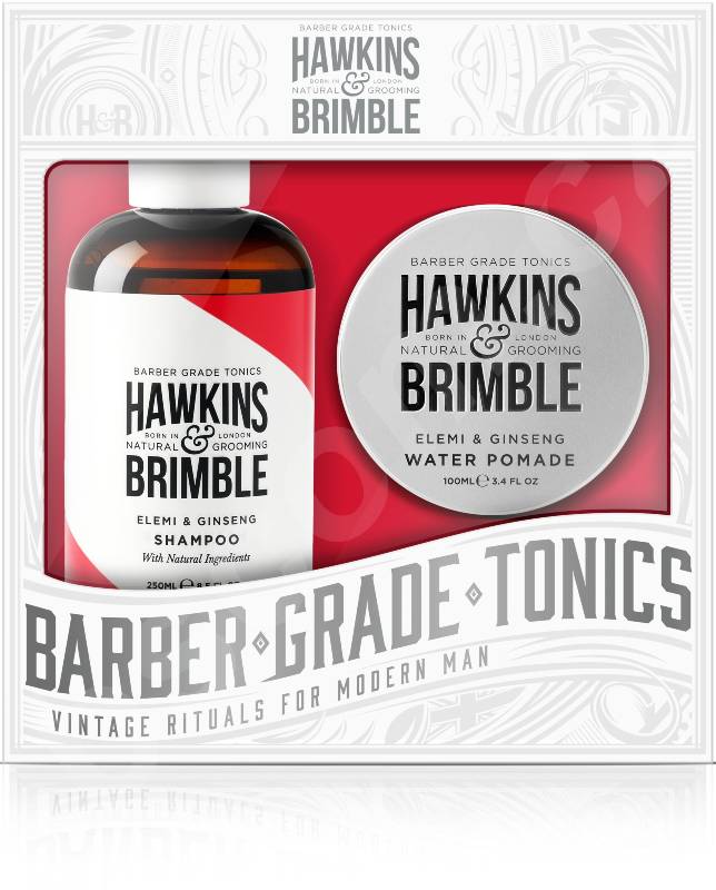 HAWKINS & BRIMBLE: Haircare Gift Set w/ Shampoo & Water Pomade 2 pc