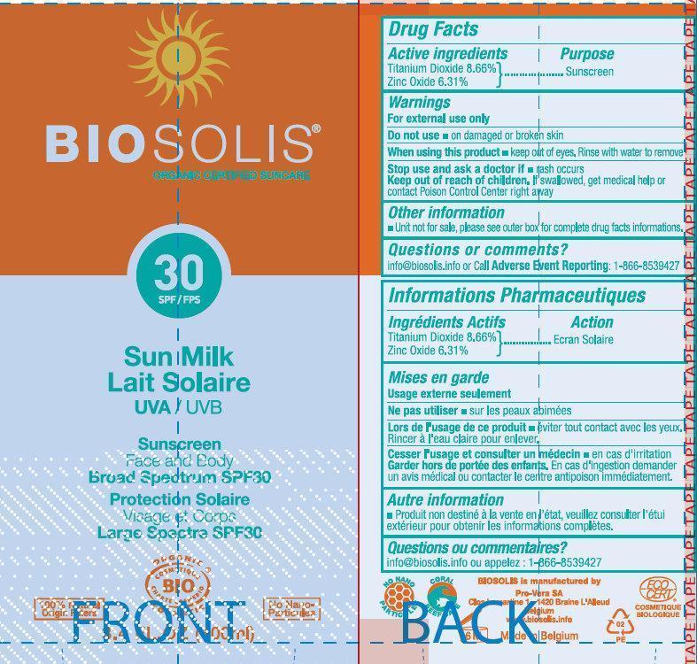 BIOSOLIS: Sun Milk SPF30 3.4 oz