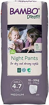 BAMBO NATURE: Dreamy Night Pants Girls 4-7 Years 10 CT