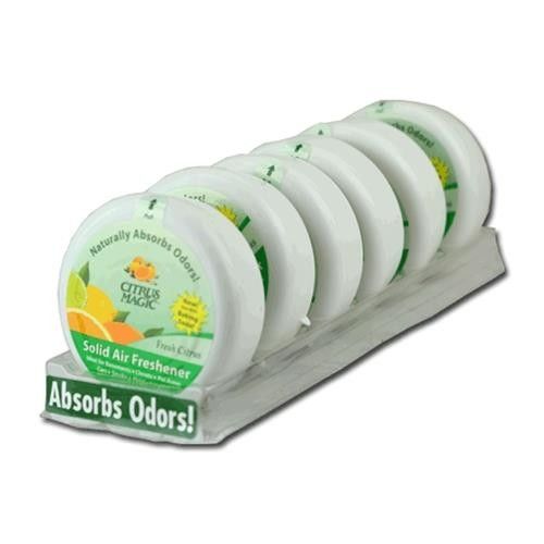 CITRUS MAGIC: Odor Absorbing Solid Air Fresheners with Shelf Tray Citrus 6 pc
