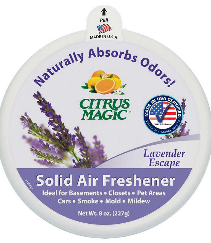 CITRUS MAGIC: Odor Absorbing Solid Air Fresheners with Shelf Tray Lavender 6 pc