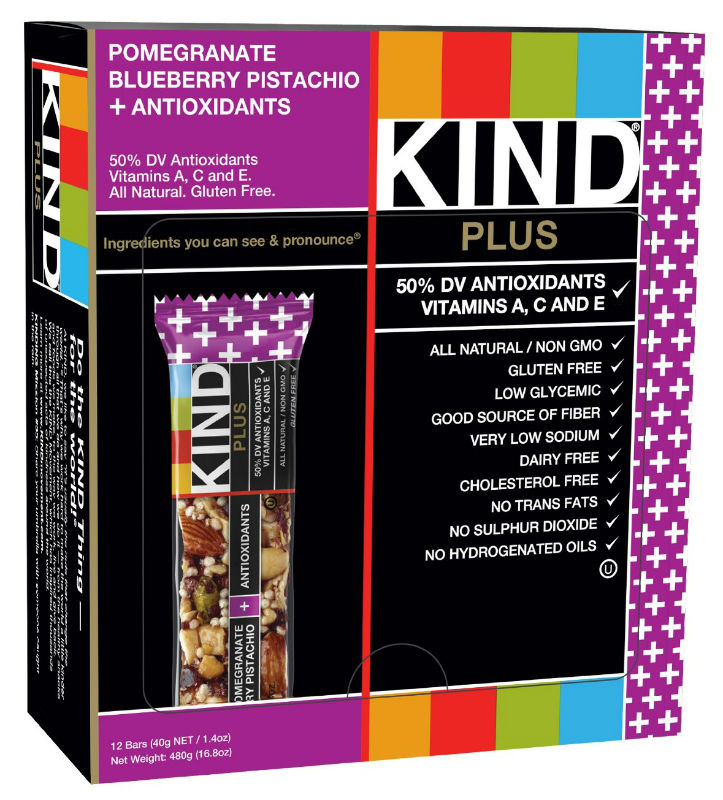 KIND SNACKS: KIND PLUS POMEGRANATE AND  BLUEBERRY 12 Pieces / Box