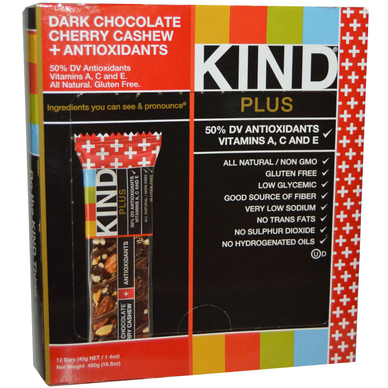 KIND SNACKS: KIND PLUS DARK CHOCOLATE CHERRY CASHEW 12 Pieces / Box