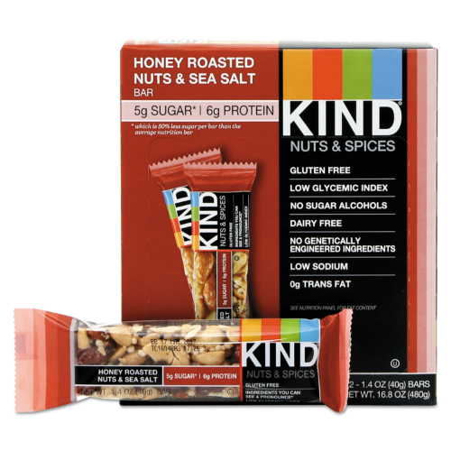 Kind Snacks: Kind Bar Honey Roasted Nuts & Sea Salt 12 bars