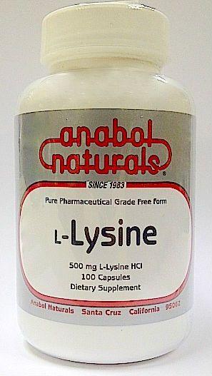 ANABOL NATURALS: L-Lysine 500mg 100 Capsules