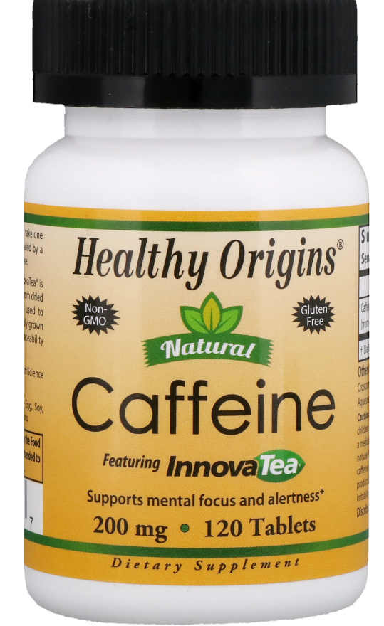 HEALTHY ORIGINS: Caffeine 200 mg 120 tab