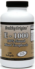 HEALTHY ORIGINS: Vitamin E-1000 IU (Natural) Mixed Toco 120 softgel