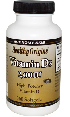 HEALTHY ORIGINS: Vitamin D3 2400 IU (Lanolin) 360 softgel