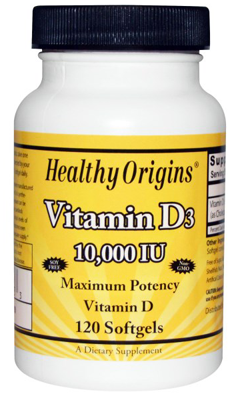 HEALTHY ORIGINS: Vitamin D3 10000 IU (Lanolin) 120 softgel