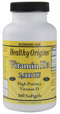 HEALTHY ORIGINS: Vitamin D3 2000 IU 360 softgels
