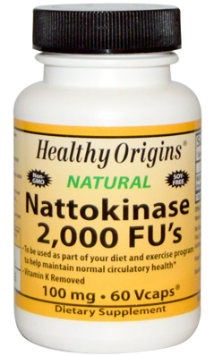 HEALTHY ORIGINS: Nattokinase 2000 FU's 100mg 60 capvegi