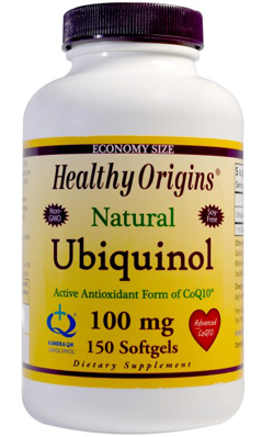 HEALTHY ORIGINS: Ubiquinol 100mg Soy Free Non-GMO 150 softgel