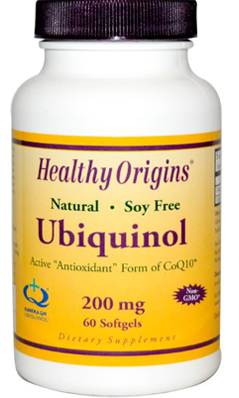 HEALTHY ORIGINS: Ubiquinol 200mg Soy Free Non-GMO 60 softgel