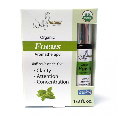 WALLY'S NATURAL PRODUCTS INC: Organic Aromatherapy Blend Roll-On Essential Oil Focus 0.33 oz