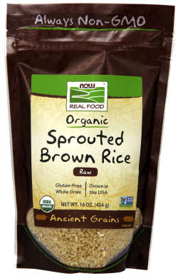 NOW: Organic Sprouted Brown Rice 16 oz