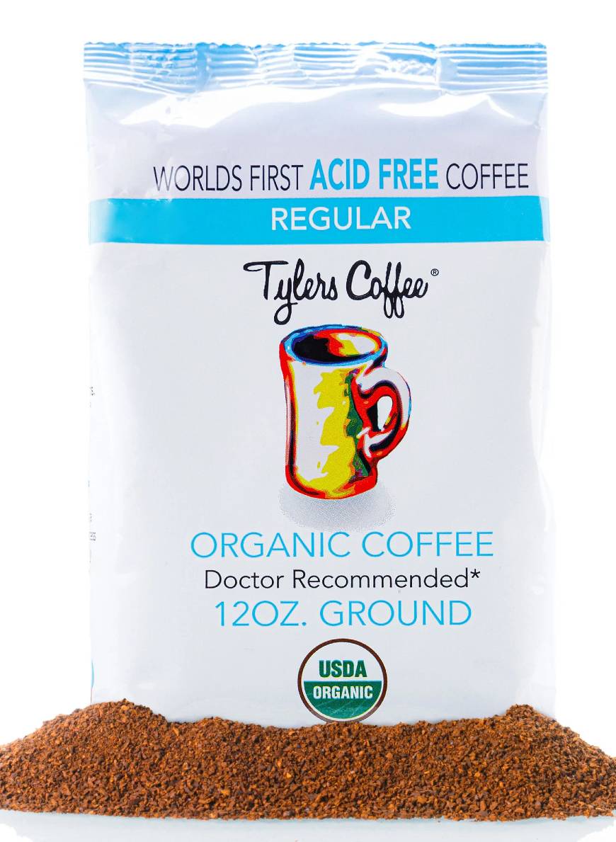 TYLERS COFFEE: Organic Regular Ground Acid-Free Coffee 12 oz