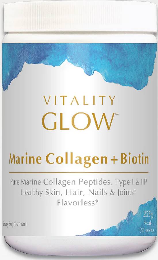 VITALITY: VITALITY GLOW Marine Collagen Plus Biotin 255 GM