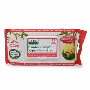 ALEVA NATURALS: Bamboo Baby Wipes Sensitive 72 ct