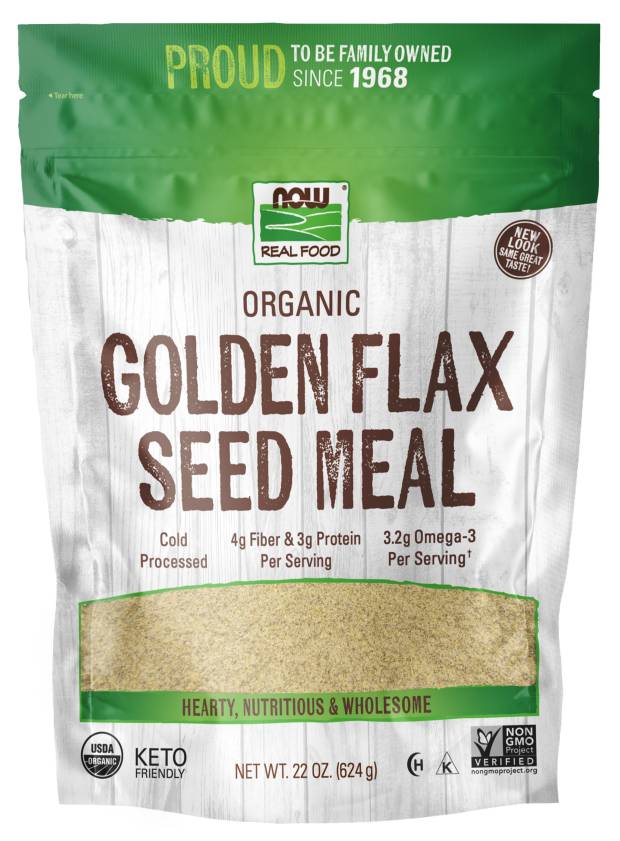 NOW: ORGANIC GOLDEN FLAX MEAL 22 oz