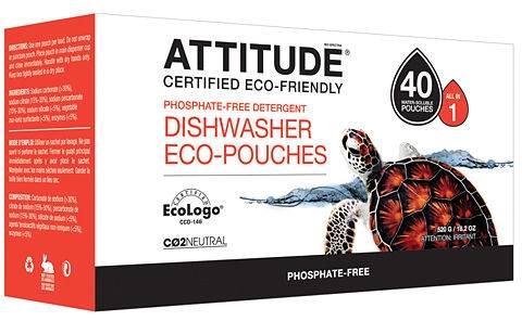 ATTITUDE: Dishwasher Detergent Eco Pouches 40 POUCH
