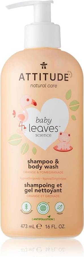 ATTITUDE: Baby Leaves 2-in-1 Shampoo Orange Pomegranate 16 OUNCE