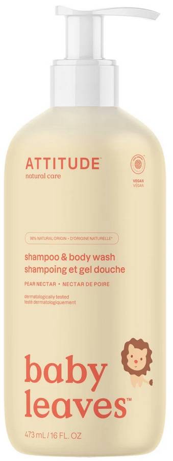 ATTITUDE: Baby Leaves 2-in-1 Foaming Wash Pear Nectar 10 OUNCE