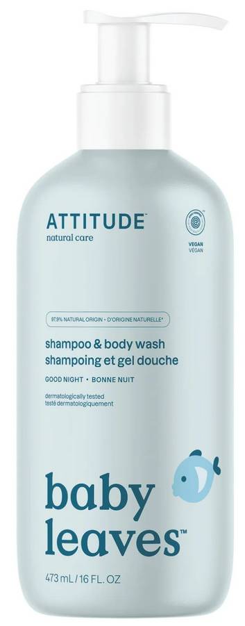ATTITUDE: Baby Leaves 2-in-1 Foaming Wash Night Almond Milk 10 OUNCE