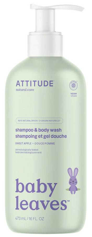 ATTITUDE: Baby Leaves 2-in-1 Foaming Wash Sweet Apple 10 OUNCE