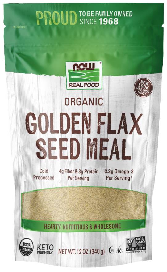 NOW: GOLDEN FLAX MEAL - ORGANIC   12 OZ 1