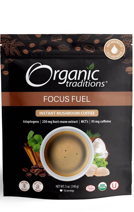 ORGANIC TRADITIONS: Latte Focus Coffee 4.9 OUNCE